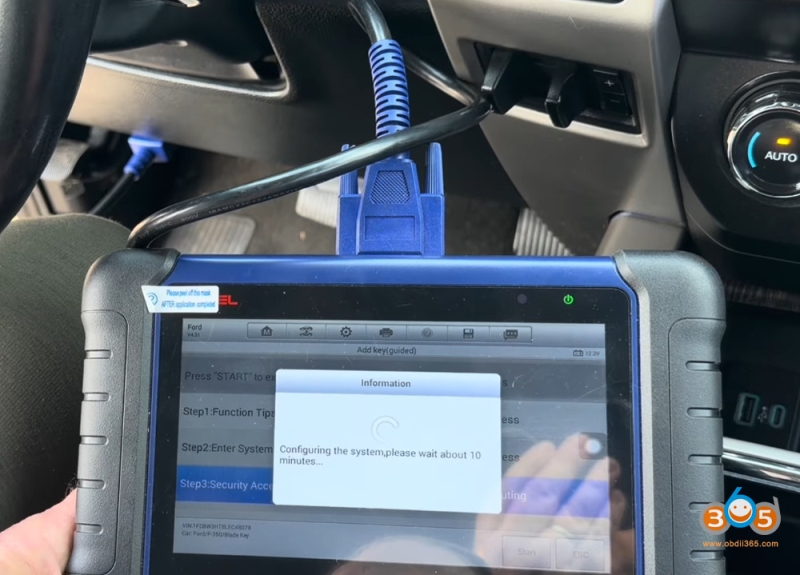 How to Cut and Add Ford F-350 2020 Blade Key with Autel IM508