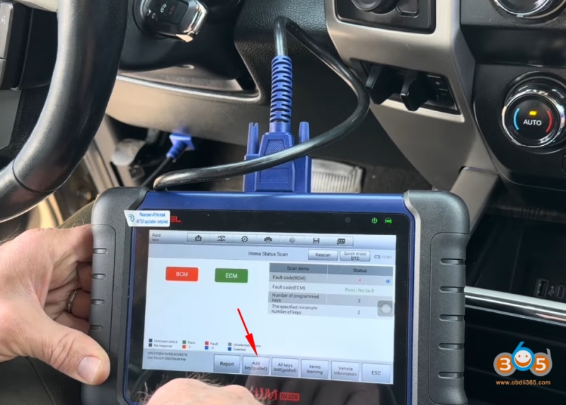 How to Cut and Add Ford F-350 2020 Blade Key with Autel IM508