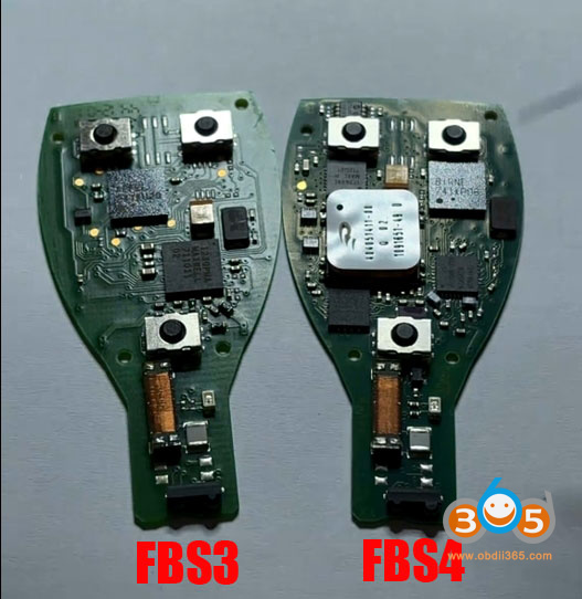 How to Tell if Benz Key is FBS3 or FBS4 by Key Shell or Key PCB?