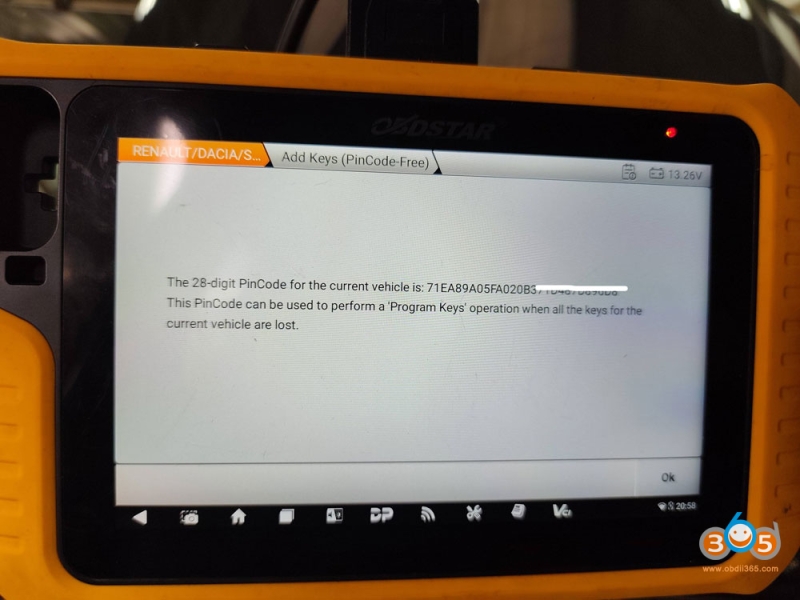 OBDSTAR G3 Add Renault Captur 2024 Keyless Key