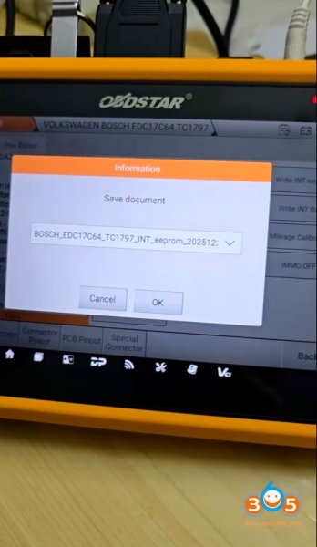 OBDSTAR G3 Program VW Golf 7 JCI MQB48 All Keys Lost with RH850 Adapter