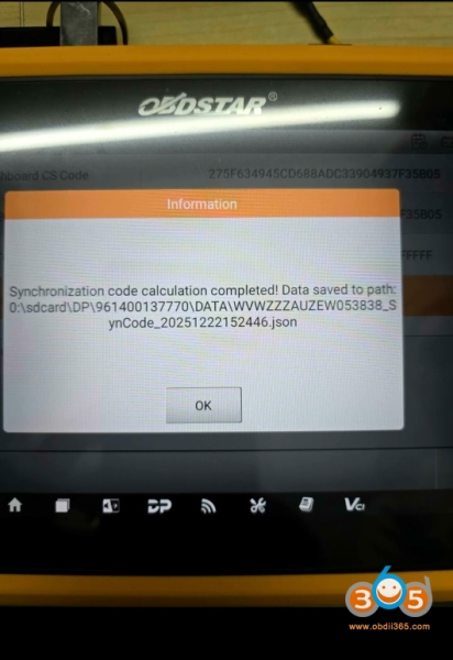 OBDSTAR G3 Program VW Golf 7 JCI MQB48 All Keys Lost with RH850 Adapter