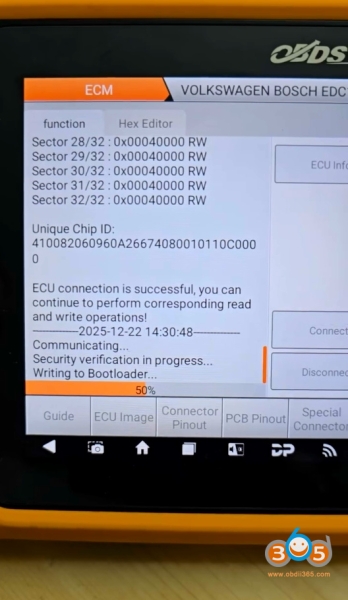 OBDSTAR G3 Program VW Golf 7 JCI MQB48 All Keys Lost with RH850 Adapter