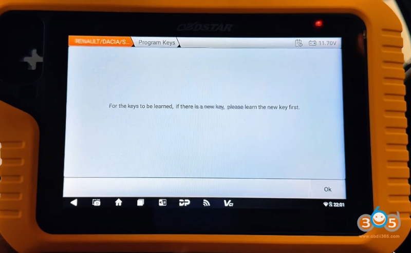 Program Renault Kwid 2023 Flip Key with OBDSTAR G3