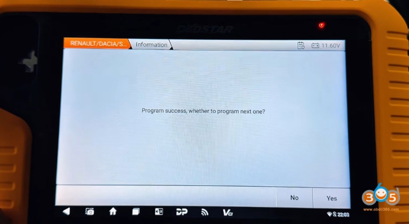 Program Renault Kwid 2023 Flip Key with OBDSTAR G3