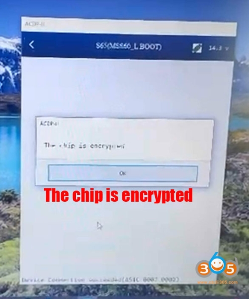Yanhua ACDP2 BMW MSS65 DME Cloning Error Chip is Encrypted?