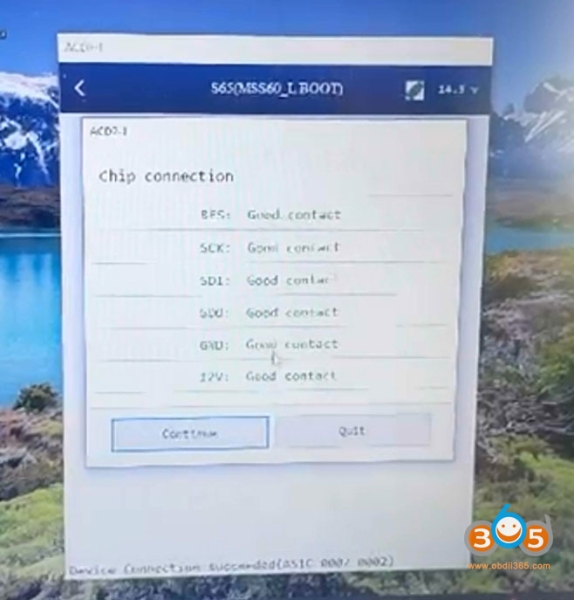 Yanhua ACDP2 BMW MSS65 DME Cloning Error Chip is Encrypted?