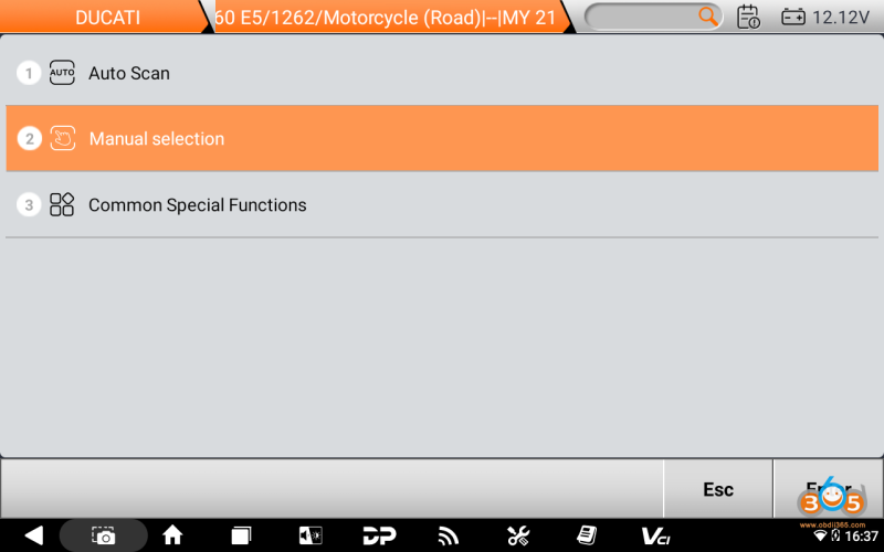 2021 DUCATI DIAVEL 1260 PIN Code Reset by OBDSTAR MotoMaster