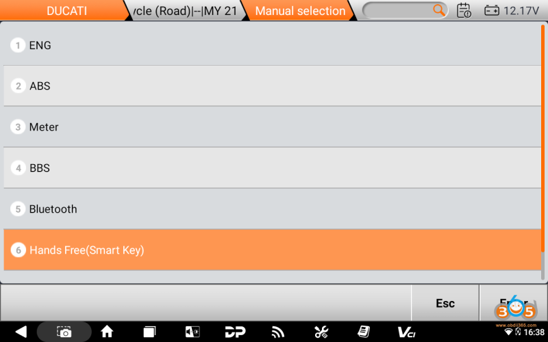 2021 DUCATI DIAVEL 1260 PIN Code Reset by OBDSTAR MotoMaster