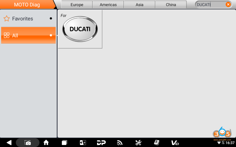 2021 DUCATI DIAVEL 1260 PIN Code Reset by OBDSTAR MotoMaster