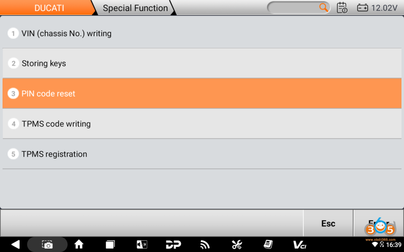 2021 DUCATI DIAVEL 1260 PIN Code Reset by OBDSTAR MotoMaster