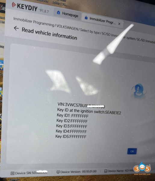 2021 VW Jetta MQB49 5C Stuck in 1:1 Key Learning Mode?