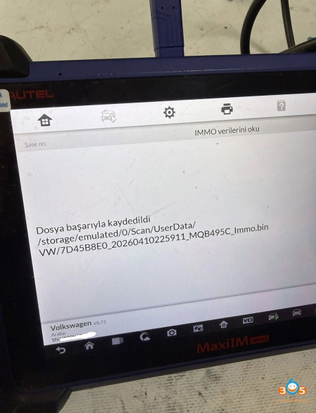 Autel IM608 Add VW Passat MQB49 5C Key with Clip Adapter