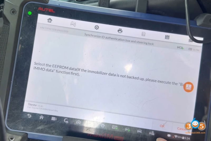 Autel IM608 Program 2022-2025 Toyota Tundra All Keys Lost Bypass PIN Code