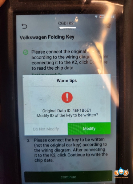 CGDI K2 Update OEM MQB48 5C 5D Key ID Modification Function