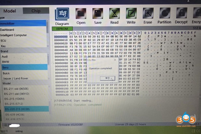 CGPro+ VVDI MB Tool Program Benz W220 All Keys Lost