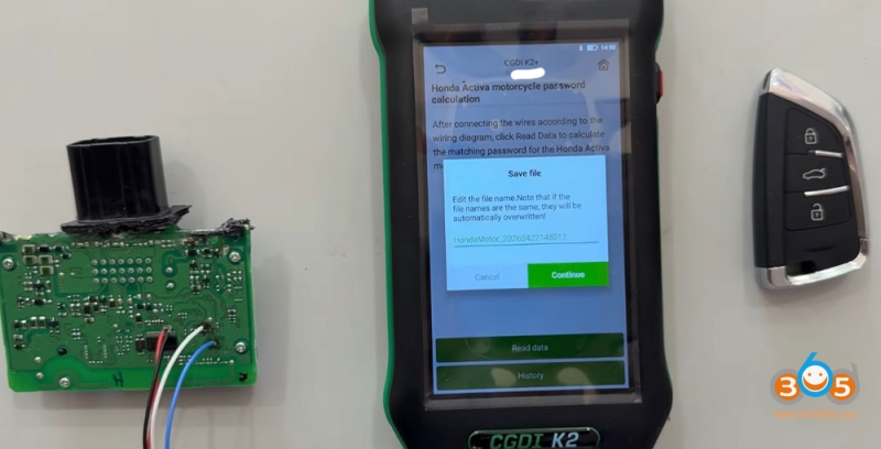 Honda Activa Motor Scooter All Keys Lost with CGDI K2