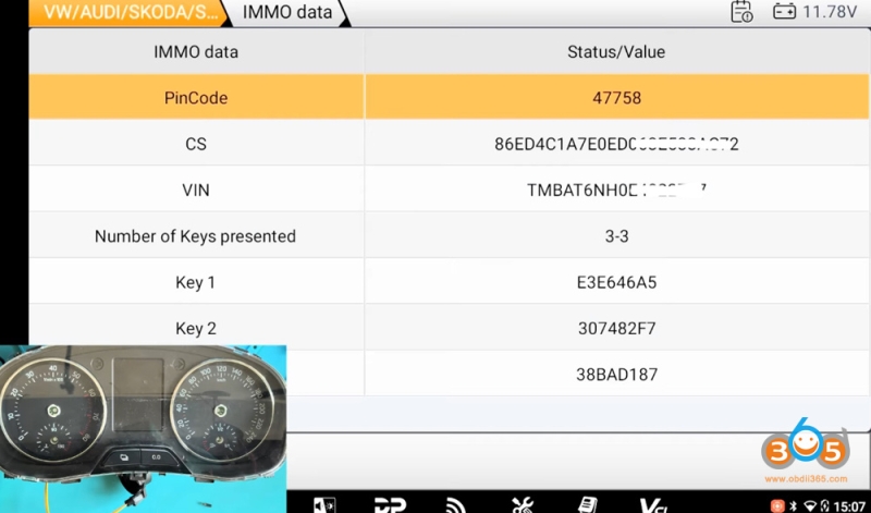 OBDSTAR G3 Program VAG IMMO4 All Keys Lost via MP001