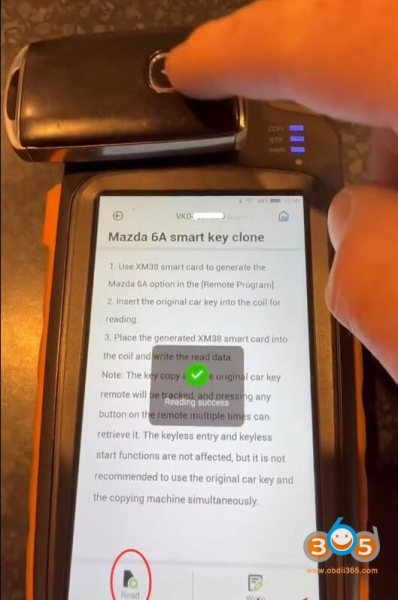 Xhorse Key Tool Max Pro Clone Mazda CX-30 2020 Smart Key via XM38