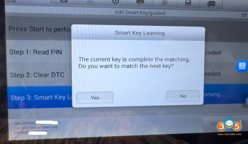 2015–2020 Chevy Tahoe Smart Key Not Detected Autel IM508 Solution