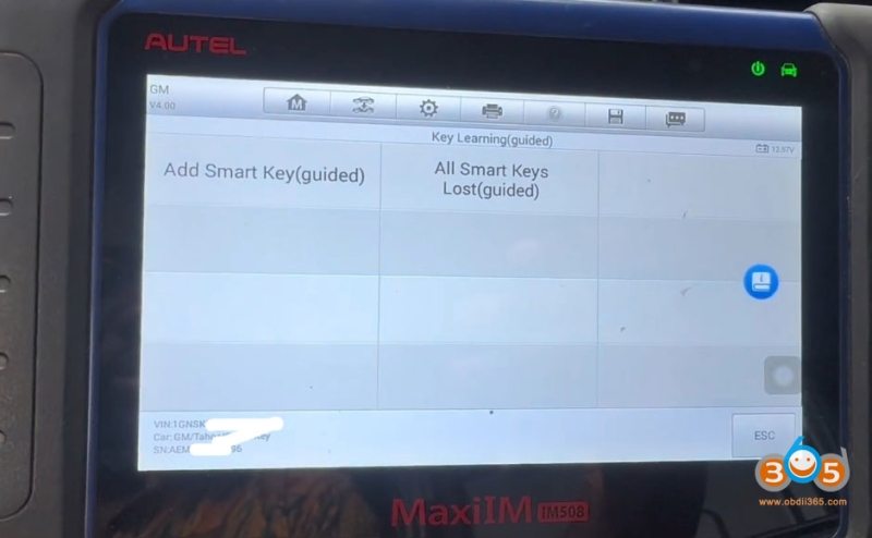 2015–2020 Chevy Tahoe Smart Key Not Detected Autel IM508 Solution