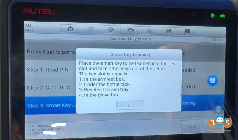 2015–2020 Chevy Tahoe Smart Key Not Detected Autel IM508 Solution