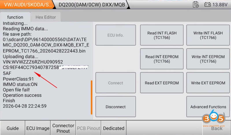 2017 VW Polo MQB48 All Keys Lost with Yanhua ACDP + OBDSTAR G3