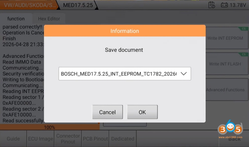 2017 VW Polo MQB48 All Keys Lost with Yanhua ACDP + OBDSTAR G3