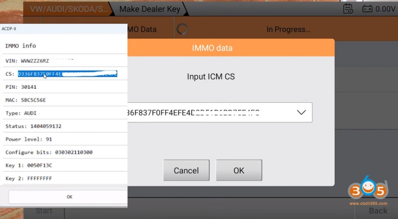 2017 VW Polo MQB48 All Keys Lost with Yanhua ACDP + OBDSTAR G3