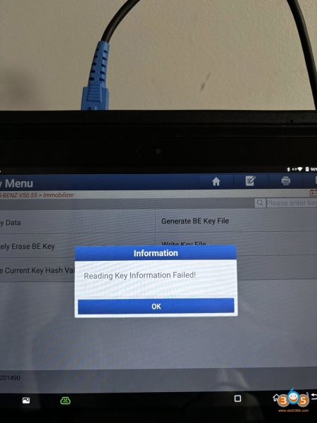 Launch X431 IMMO Plus Failed to Read VVDI Benz BE Key?