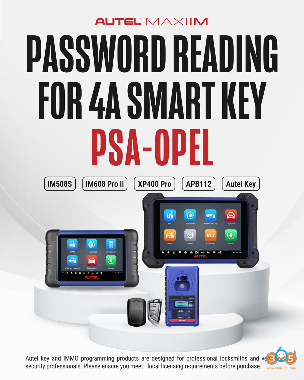 Autel IM608 PSA Opel IMMO Update 1