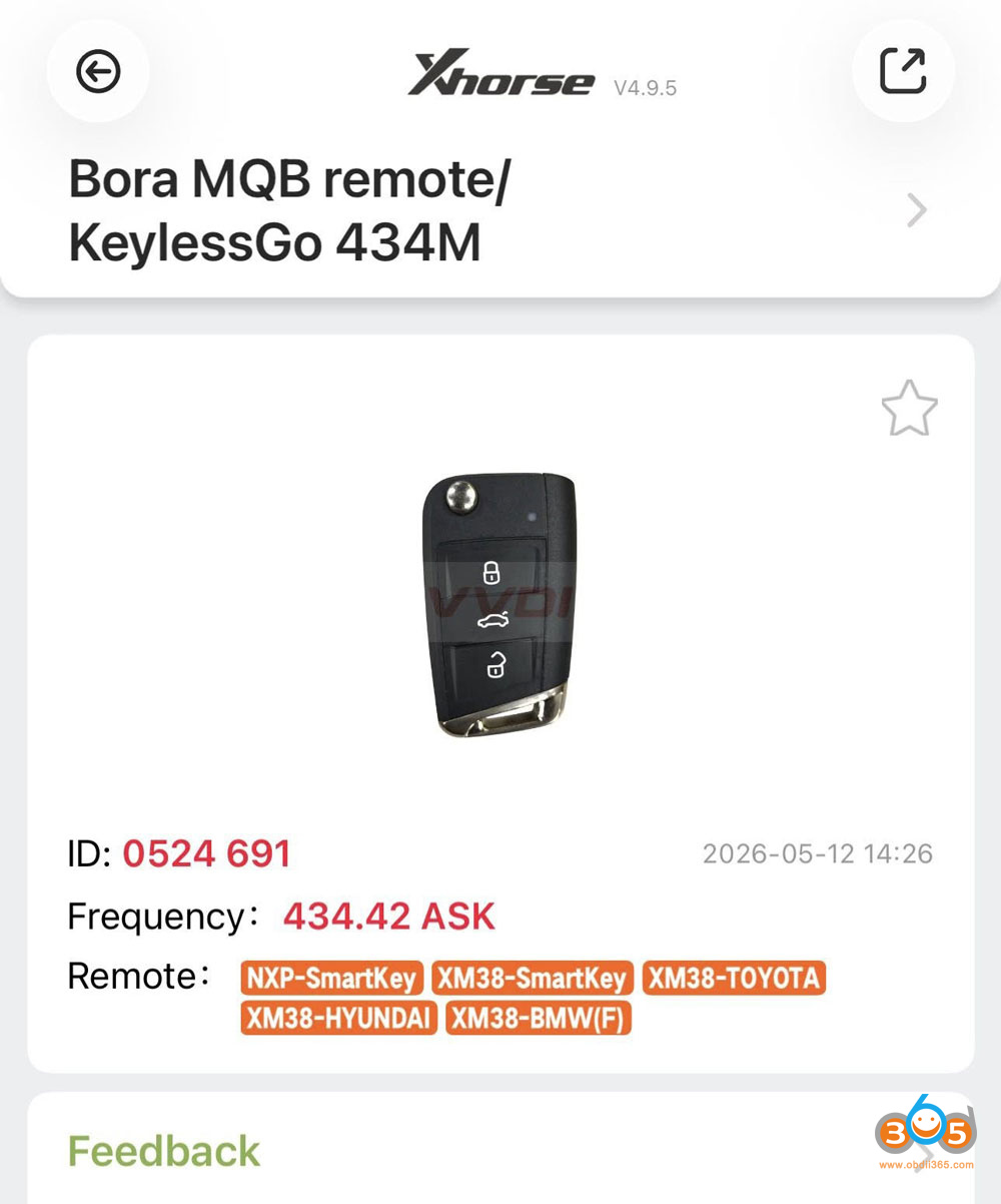 Autel Im508 Cannot Accept Xhorse Mqb Key 1