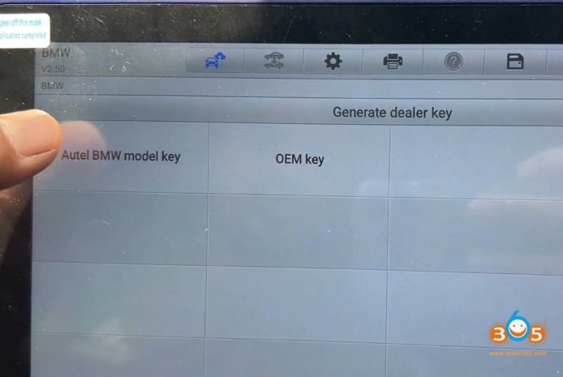 Autel IM608 Copy BMW U Chassis BCP Key with Godiag Clip Adapter