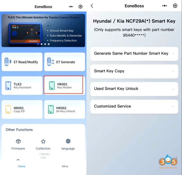 EoneBoss HK001 vs HK002 Key Tool