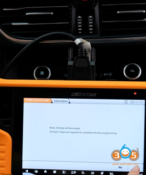 OBDSTAR G3 Program Ford Escape 2020 All Keys Lost via OBD