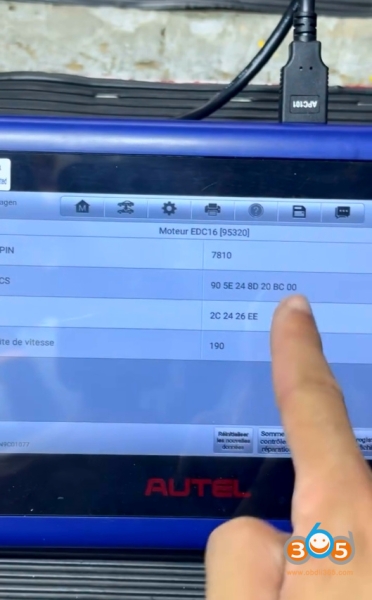Read VW EDC16U34 ECU CS and PIN Code with Autel IM508