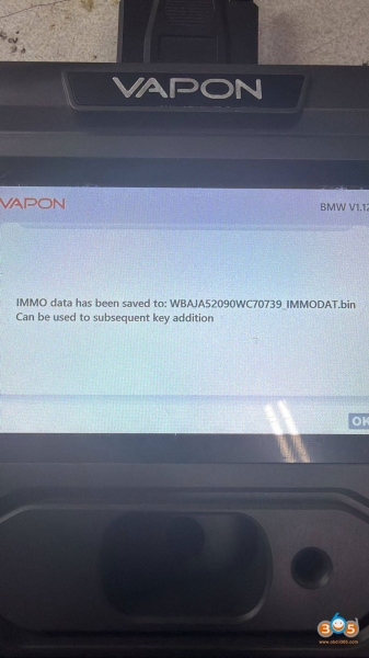 Vapon VP100 BMW BDC2 All Keys Lost Full Reset Procedure