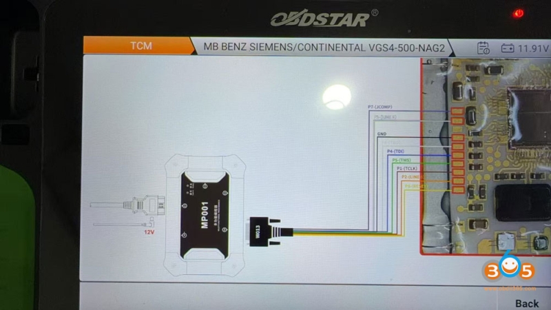 What OBDSTAR Cable to Replace C4-08 for Benz VGS4-500-NAG2 TCU?