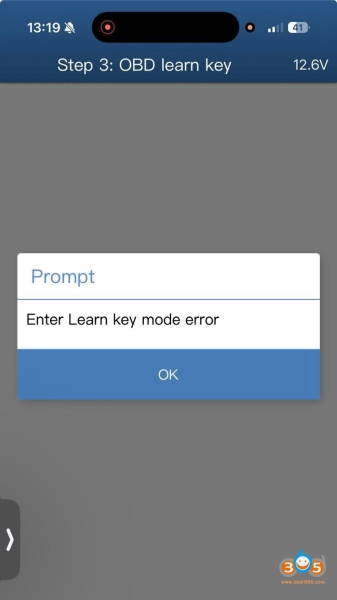 Yanhua ACDP MQB49 5C/5D Enter Key Learning Mode Error Solution