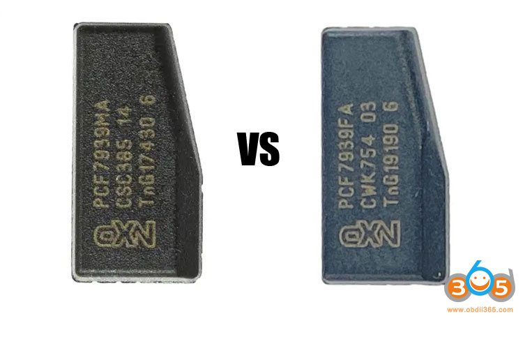NXP PCF7939MA vs PCF7939FA Transponder Chip