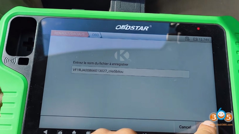 OBDSTAR G3 Adds 2021 Renault Clio 5 Blade Key