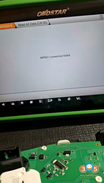 OBDSTAR G3 MQB48 MP001 Connection Failed Error Solution