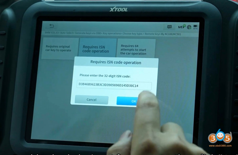 Program BMW CAS3+ All Keys Lost with Xtool + KC501
