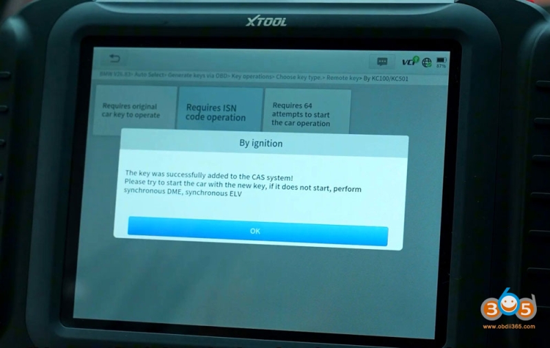 Program BMW CAS3+ All Keys Lost with Xtool + KC501