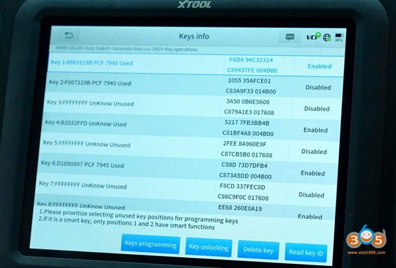 Program BMW CAS3+ All Keys Lost with Xtool + KC501