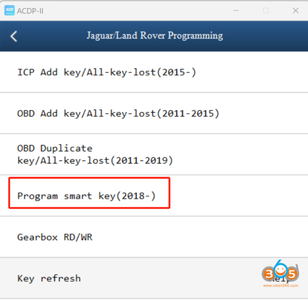 Yanhua ACDP2 Where to Write JLR RFA Initial Data?