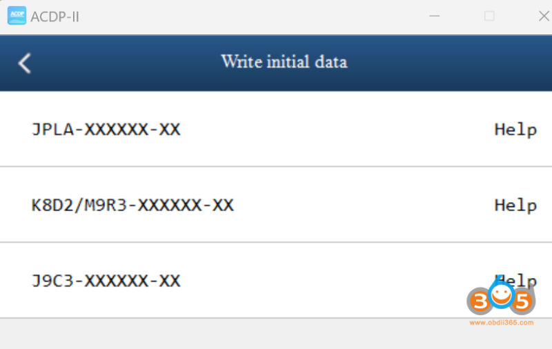 Yanhua ACDP2 Where to Write JLR RFA Initial Data?