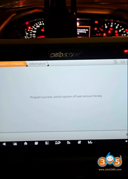 OBDSTAR G3 Adds 2025 Peugeot 208 Blade Key