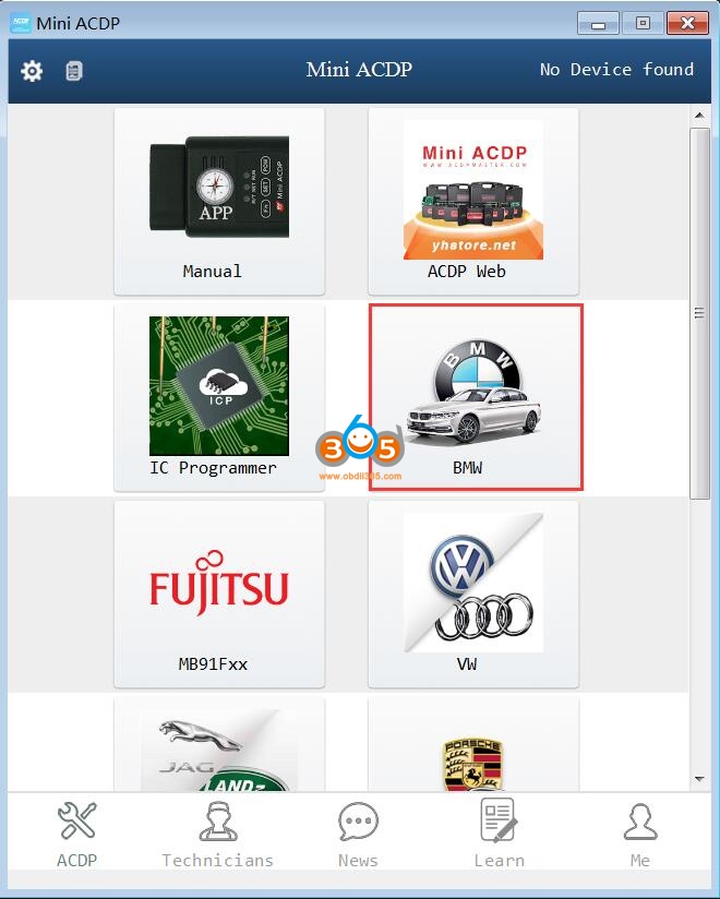 Yanhua Acdp Clear Bmw E Series Egs 6h Gs19d Isn 06