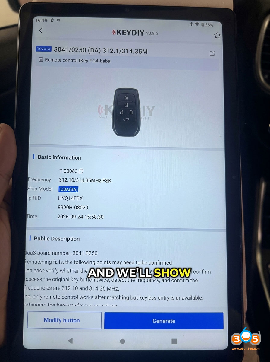 keydiy-kd-x4-rewrite-toyota-8a-key-using-tib-1